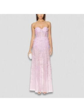 BCBGMaxAzria | Dresses | Nwt Bcbg Max Azria Gray Pink Striped Maxi Dress  Small S | Poshmark